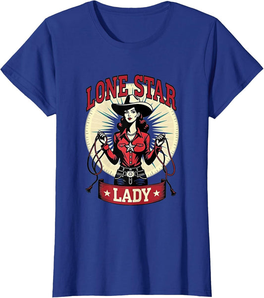 Lone Star Lady Texas Women Graphic Design