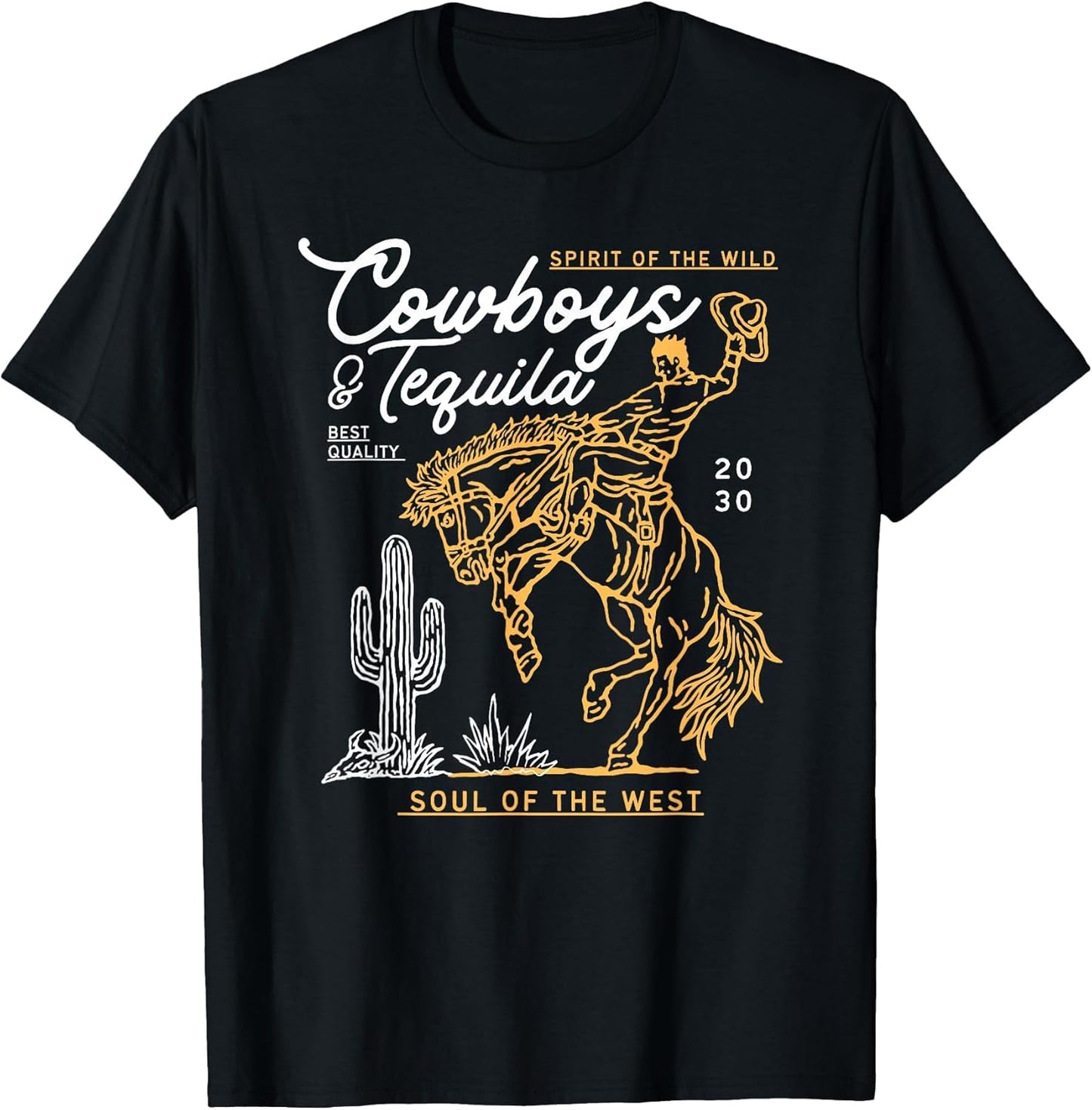 Cowboys and Tequila Country Rodeo Vintage Horse Riding Texas