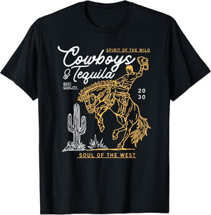 Cowboys and Tequila Country Rodeo Vintage Horse Riding Texas