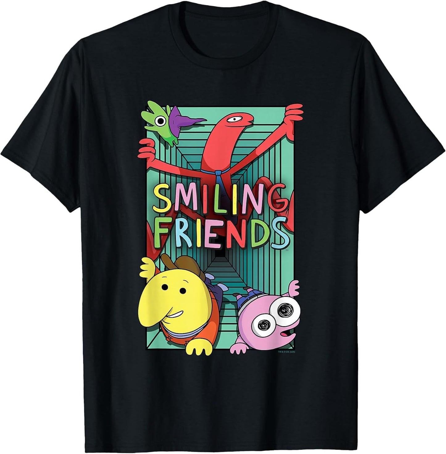 Smiling Friends Crawling Character Collage Cartoon