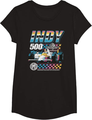 Indy 500 Indianapolis Motor Speedway Distressed Chrome Neon