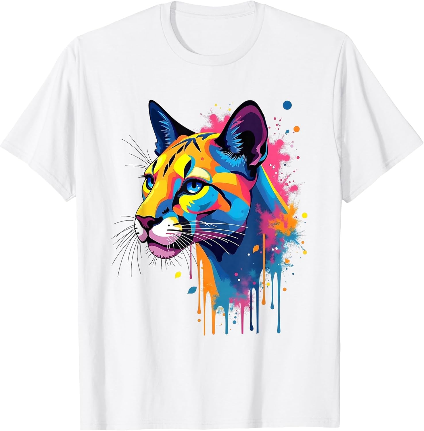 Puma Colorful Art Artwork Animal Motif Puma