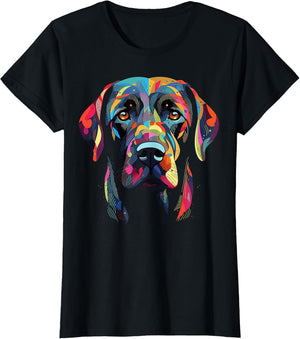 Labrador Retriever Colorful Dog Face Funny Lab Lover Black