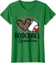 Baseball Grandma Funny Leopard Heart Proud Baseball Grandma