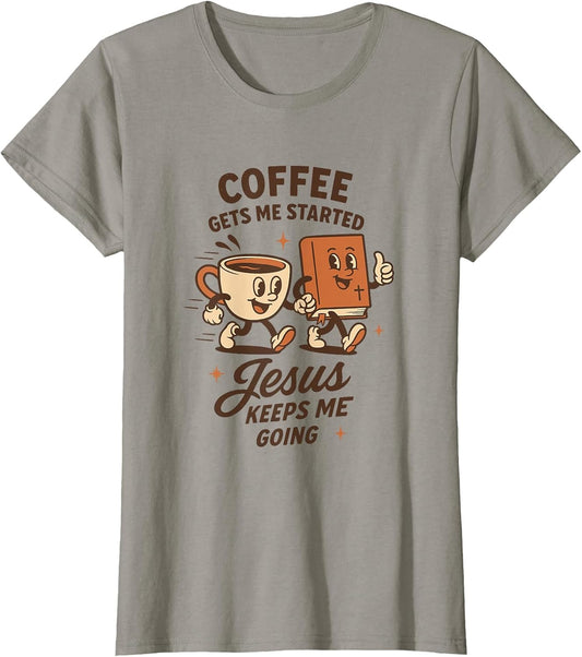 Coffee and Jesus Retro Christian Faith Based Coffee Lover