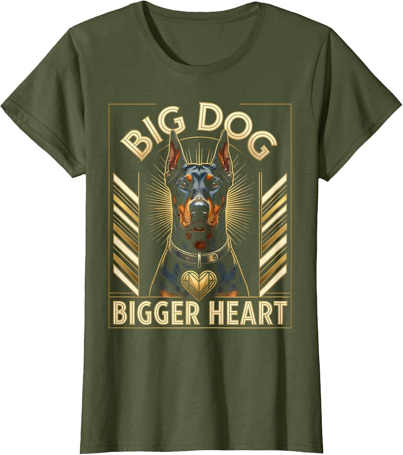 Doberman Big Dog Bigger Heart Graphic Design