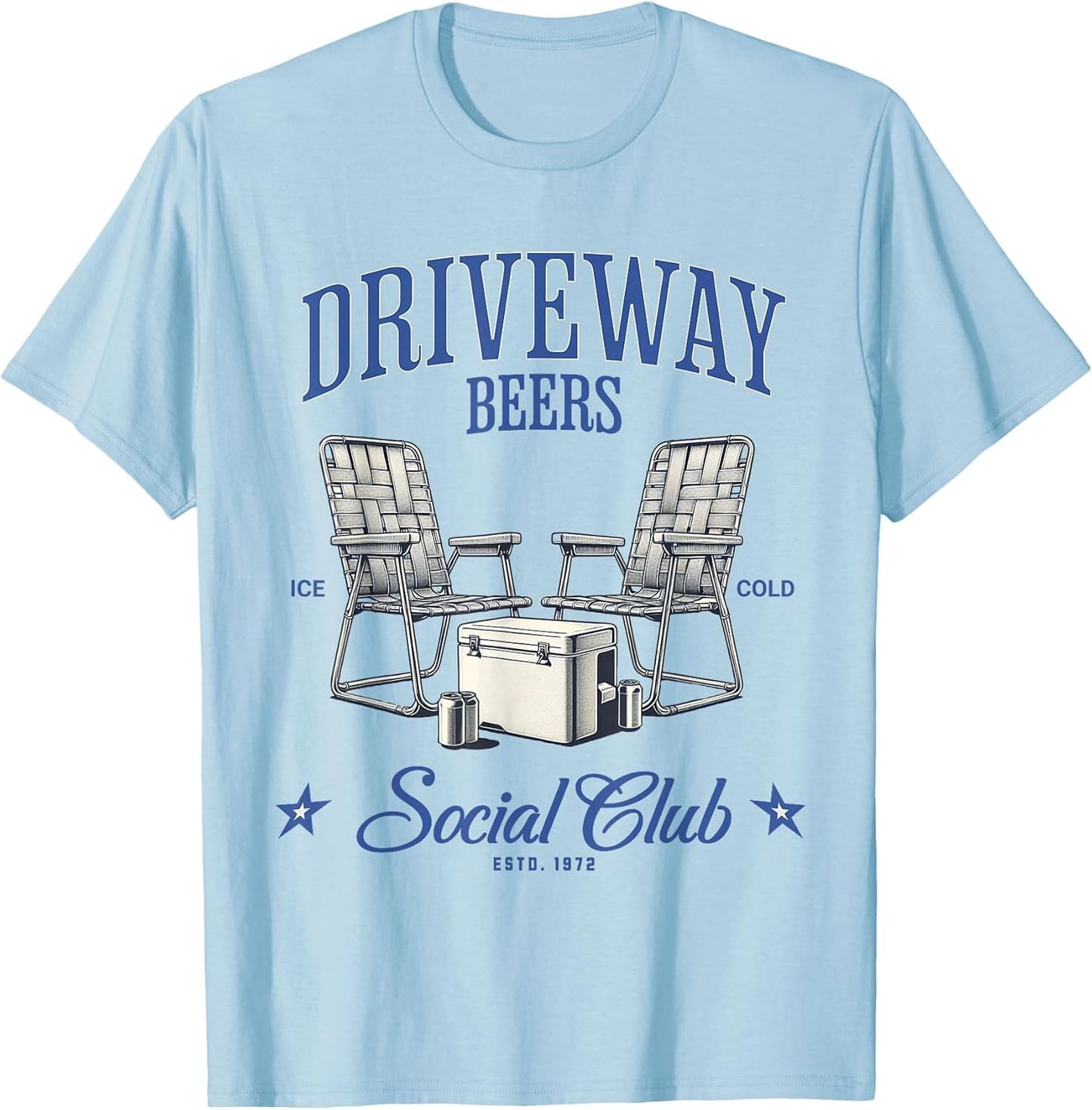 Driveway Beers Social Club Retro Chair Beer Drinker Dads Men