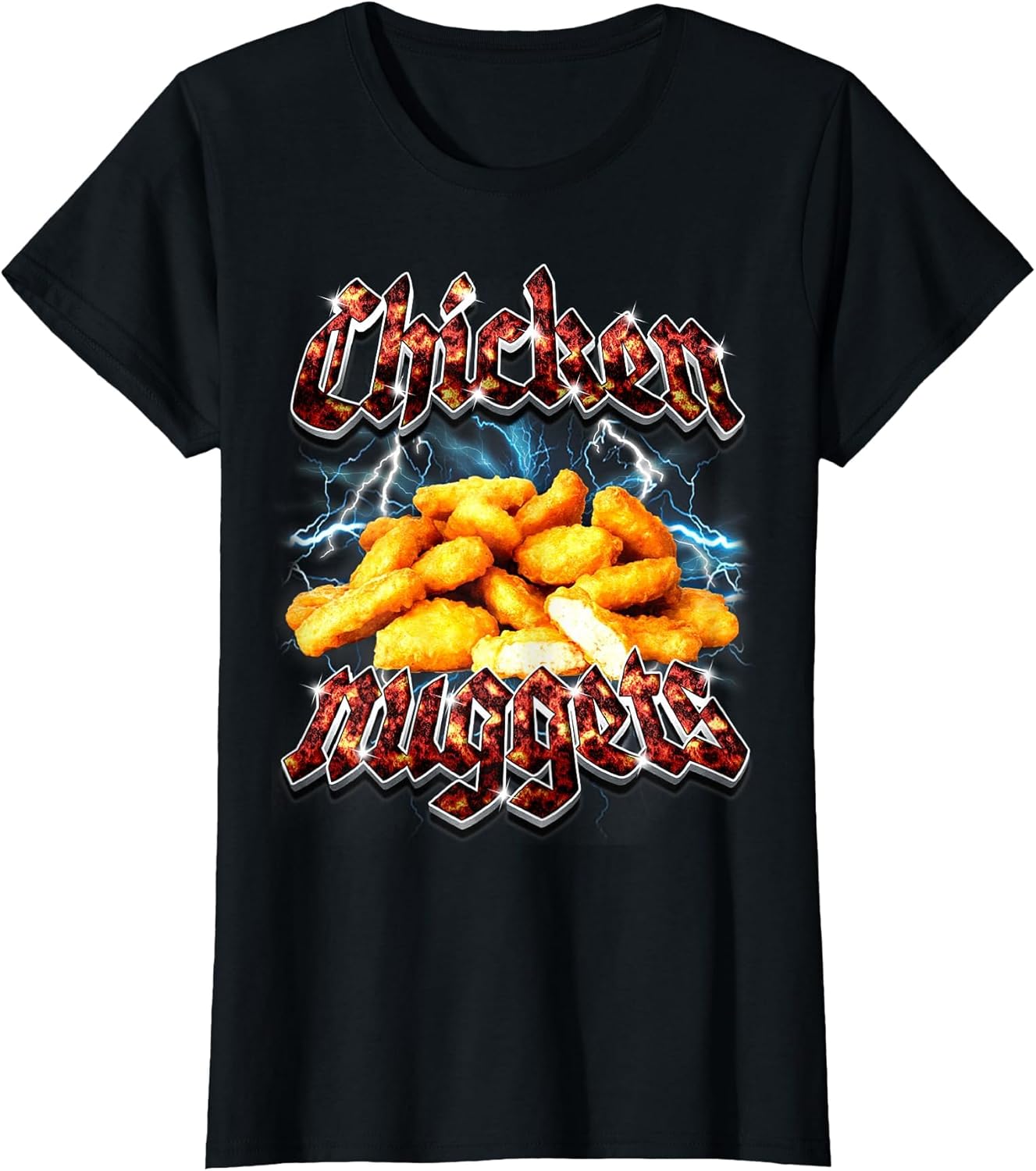 Bootleg Rap Funny Chicken Nuggets Vintage 90s Heavy Metal