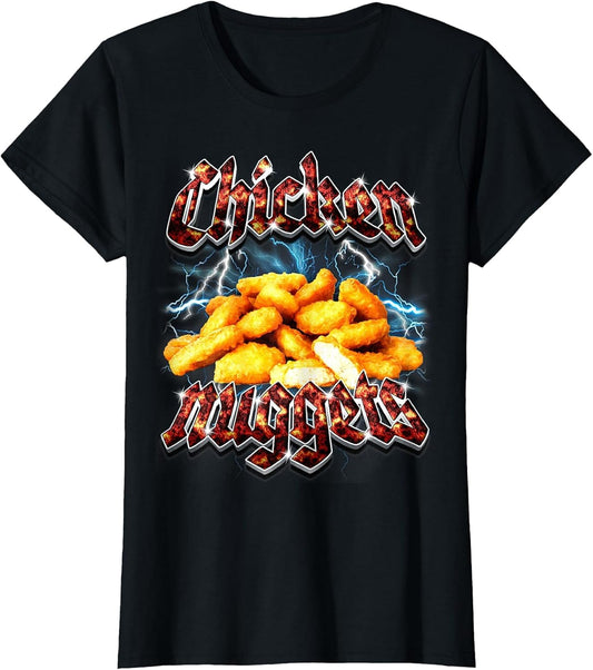 Bootleg Rap Funny Chicken Nuggets Vintage 90s Heavy Metal