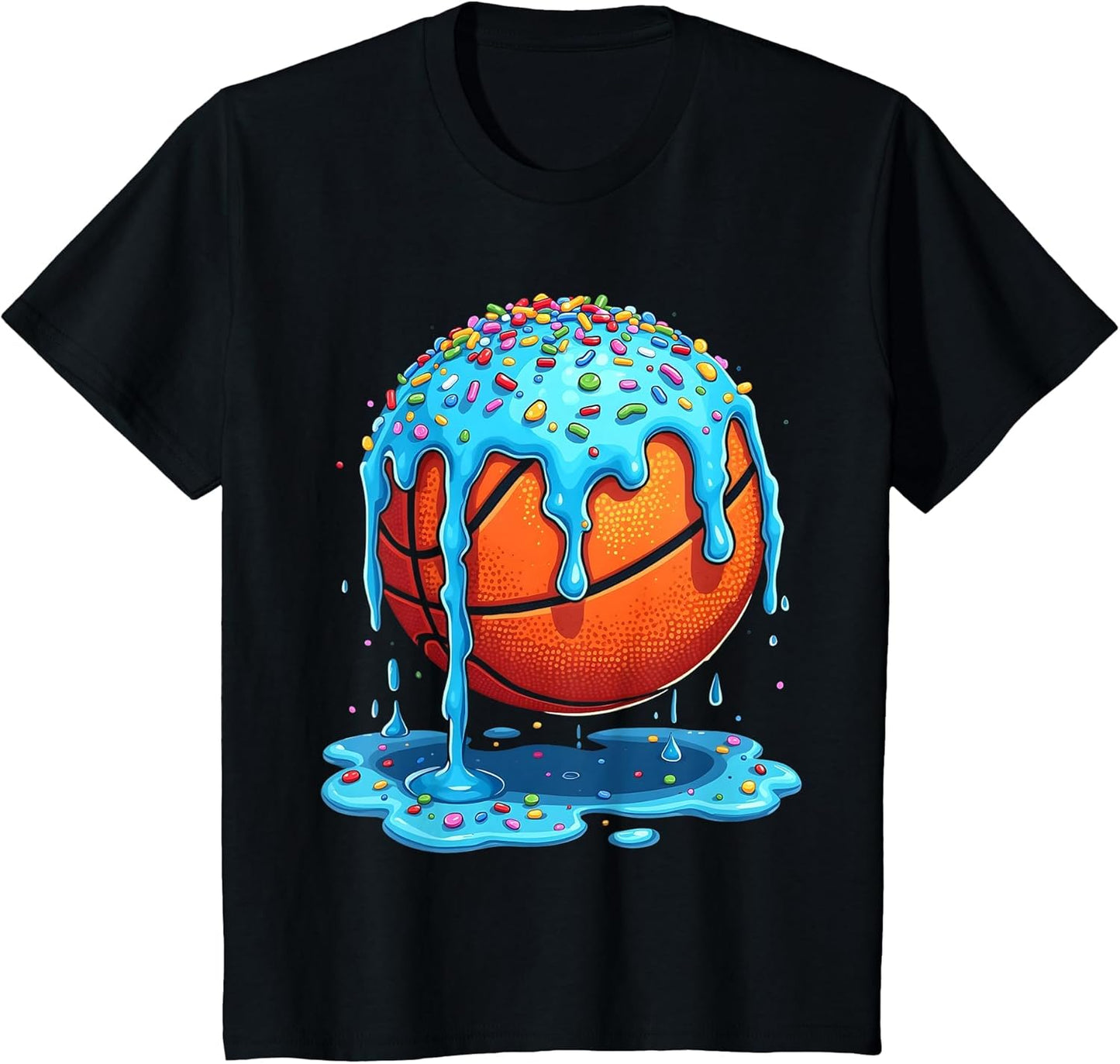 Basketball Drip Boys Girls Ice Cream Drip Sprinkles Summer