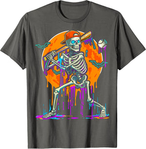 Baseball Skeleton Drip Batting Halloween