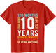 10th Birthday 10 Years Old Vintage Retro 120 Months