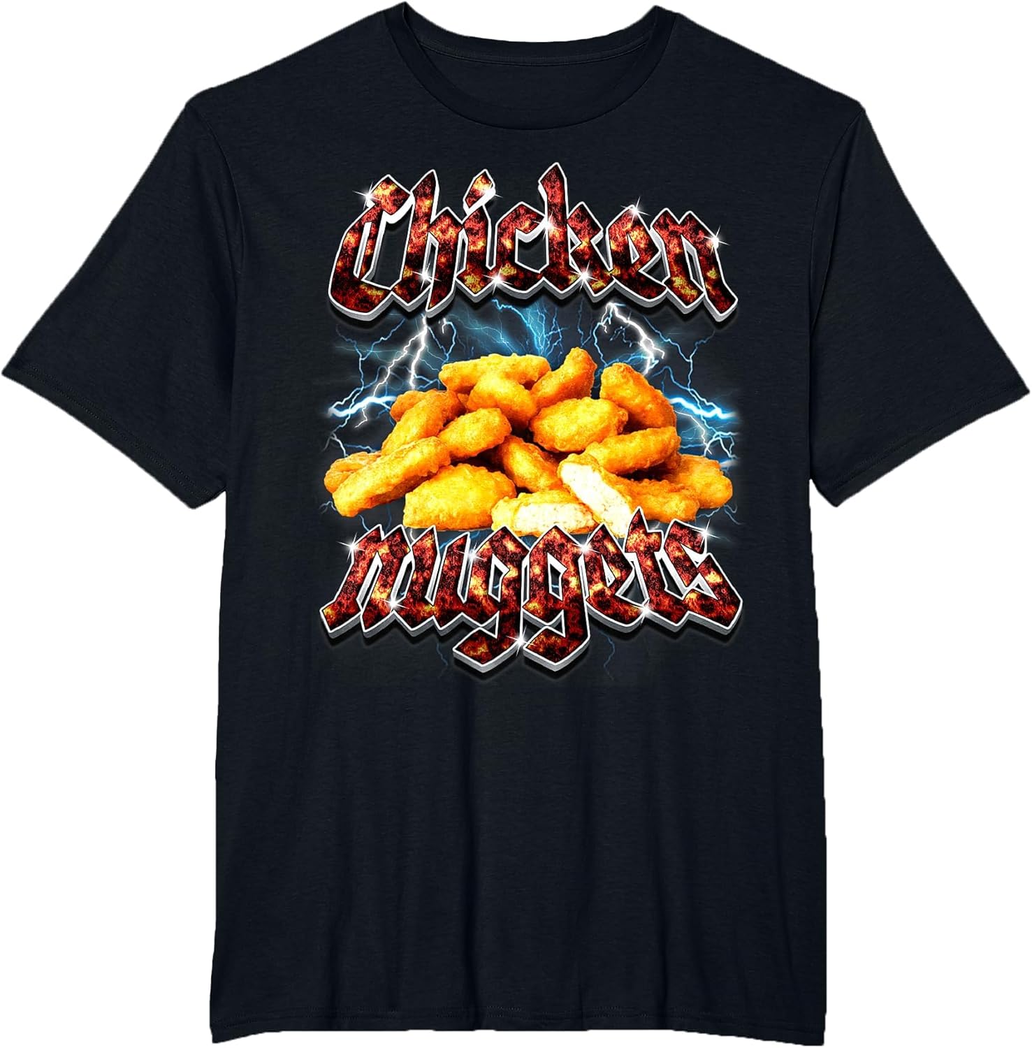 Bootleg Rap Funny Chicken Nuggets Vintage 90s Heavy Metal