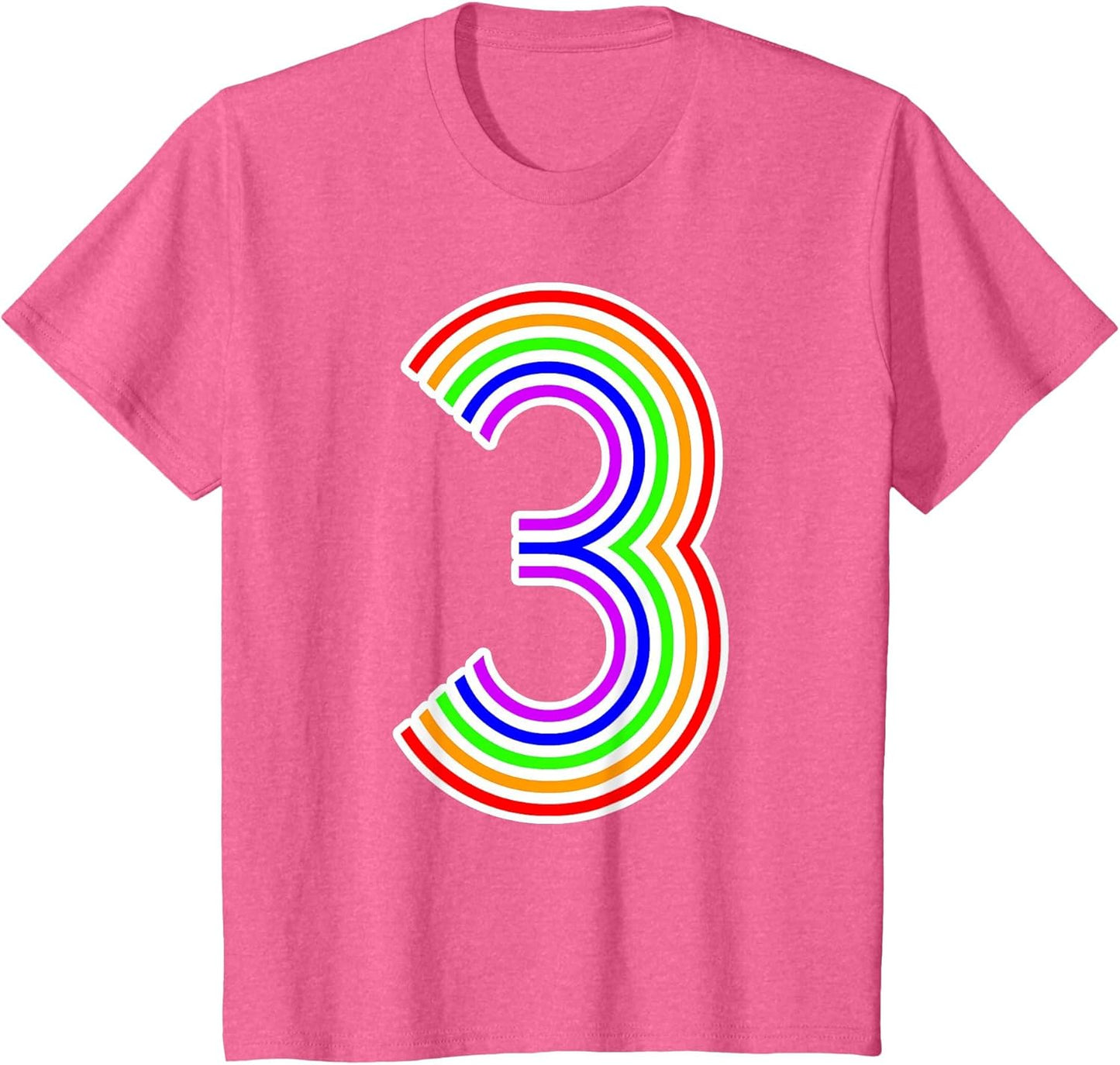 Happy Family Clothing Rainbow 3rd Birthday Number 3