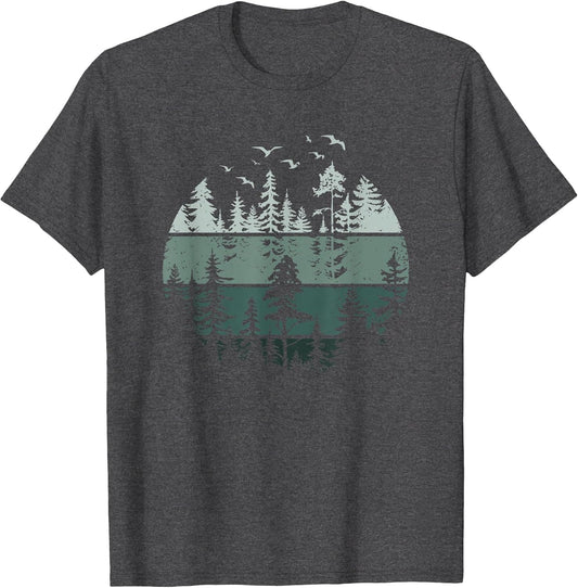 Vintage Forest Trees Wildlife Nature