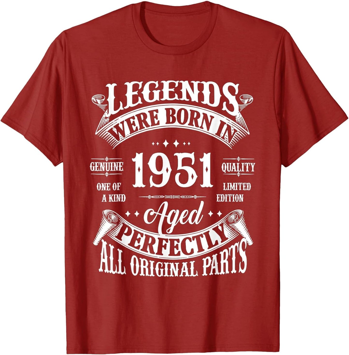 75th Birthday Shirt Vintage Born in 1951 75 Years Old B-Day