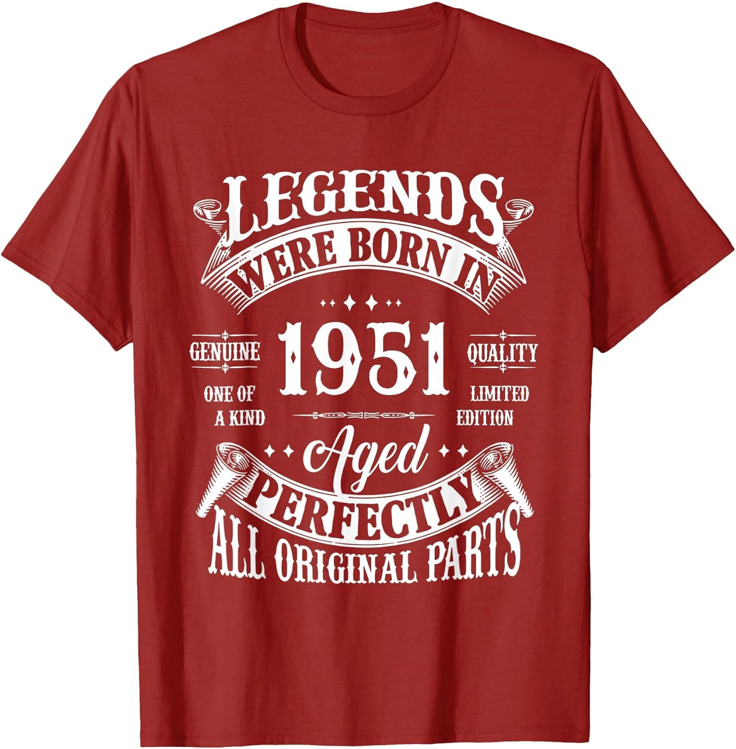 75th Birthday Shirt Vintage Born in 1951 75 Years Old B-Day