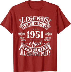 75th Birthday Shirt Vintage Born in 1951 75 Years Old B-Day