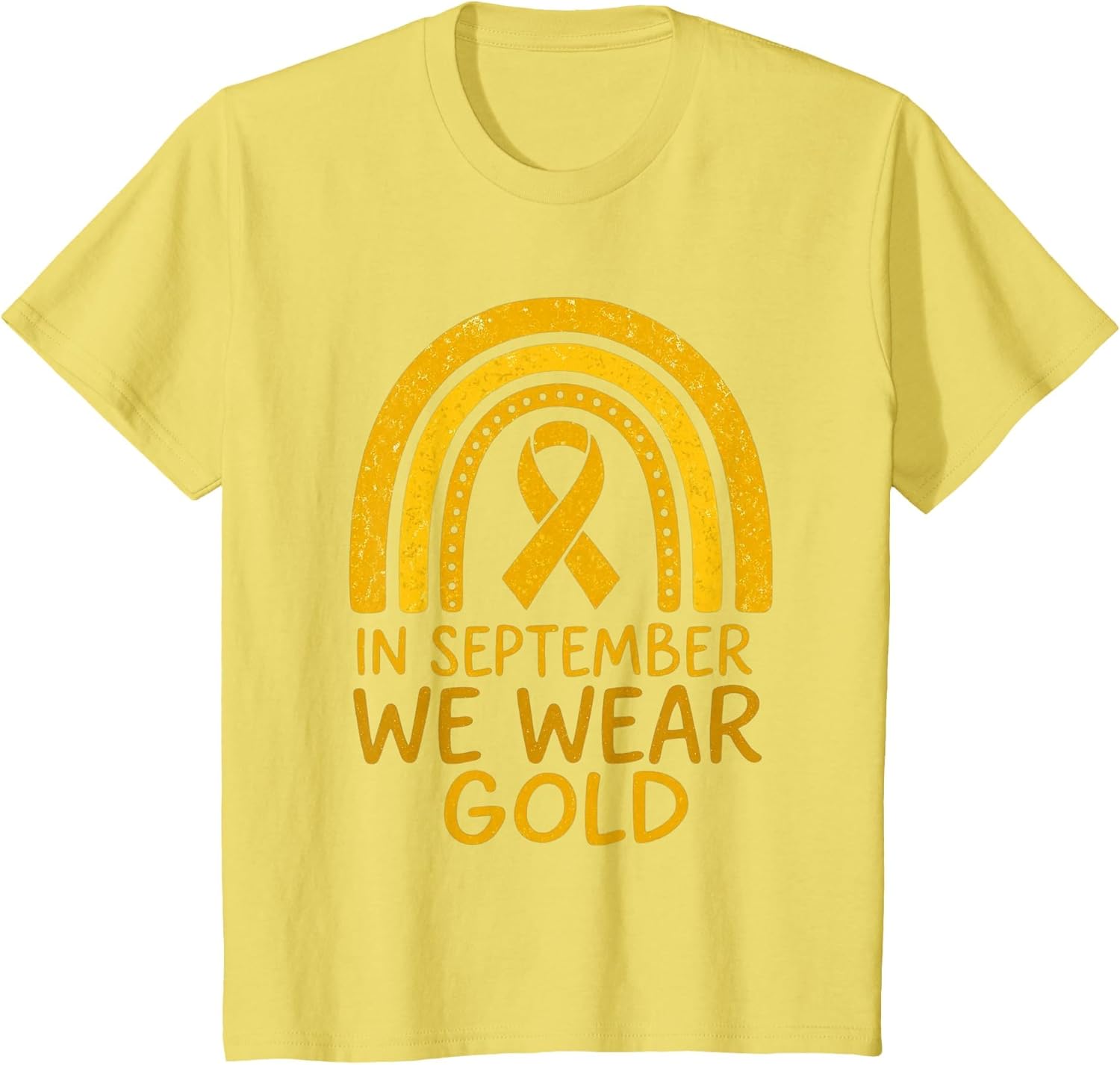 in September We Wear Gold Childhood Cancer Awareness Kids