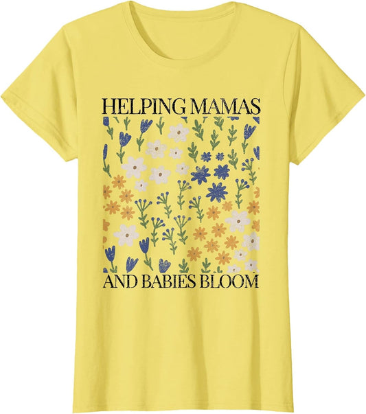 Doula Wildflowers Mother Baby Nurse Spring Future T Floral