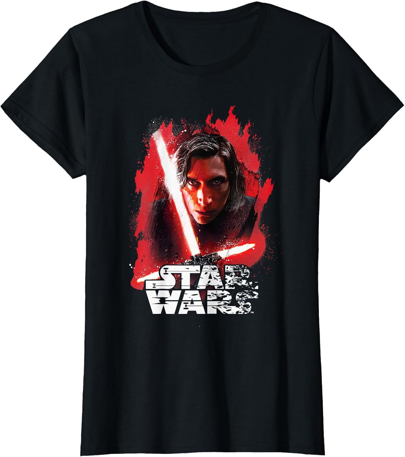 Star Wars Last Jedi Kylo Ren Paint Portrait Graphic