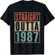 Straight Outta 1987 Shirt Funny 34th Birthday Gag Born 1987