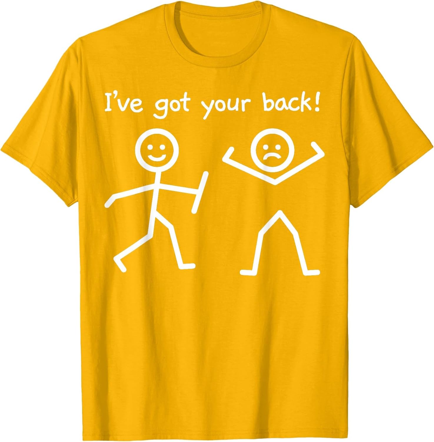 I've Got Your Back Funny Stick Figure Humor