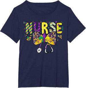 Nurse Mardi Gras Coquette Bow Stethoscope Girls Women