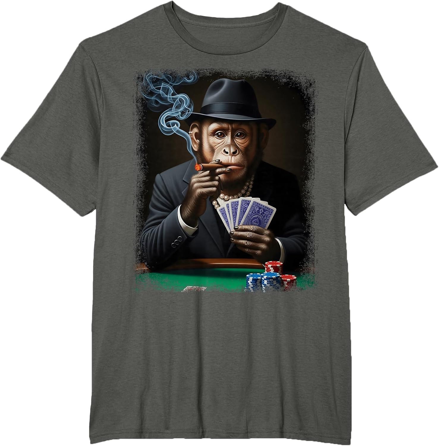 Gambling Casino Cool Monkey in Suit Funny Poker Animal