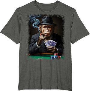 Gambling Casino Cool Monkey in Suit Funny Poker Animal