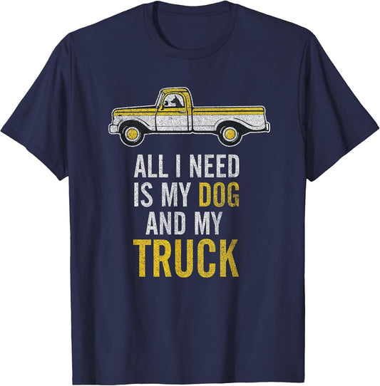 Funny - Love My Truck, Love My Dog - Novelty Print