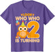 Owl Look Who Who is Turning - 2 Years Old 2nd Birthday Owl