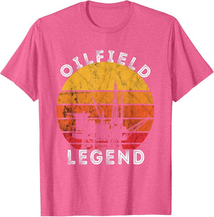 Oil Rig Retro Sunset Oilfield Legend Worker Oildriller Man