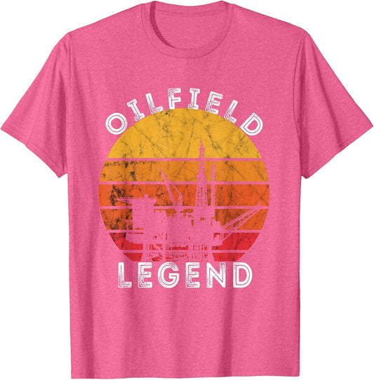 Oil Rig Retro Sunset Oilfield Legend Worker Oildriller Man