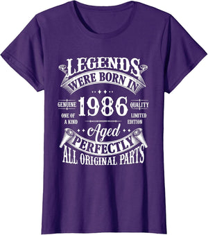 40th Birthday Shirt Vintage Born in 1986 40 Years Old B-Day