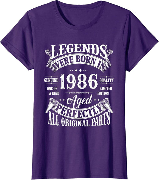 40th Birthday Shirt Vintage Born in 1986 40 Years Old B-Day