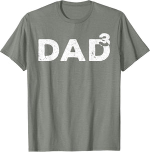 Dad Cubed Shirt Men Dad of Three Fathers Day