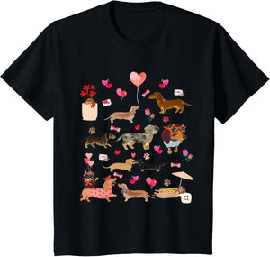 Cute Dachshund Valentine Heart Lover Doxie in Dog Dress