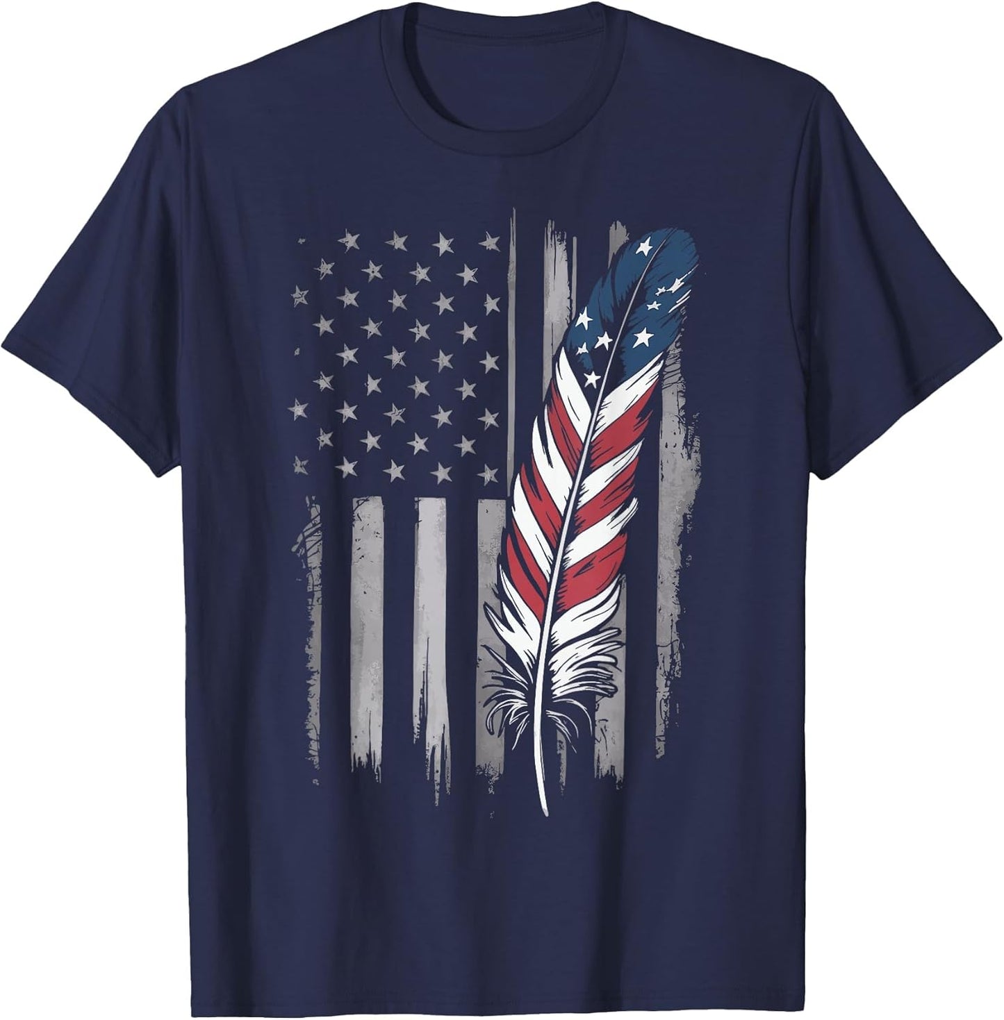 Feather USA Flag Native American Tribal Tradition