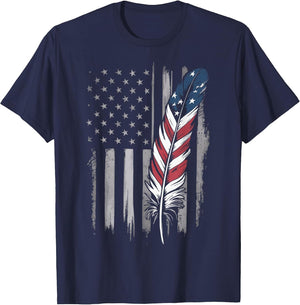 Feather USA Flag Native American Tribal Tradition