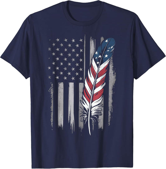 Feather USA Flag Native American Tribal Tradition