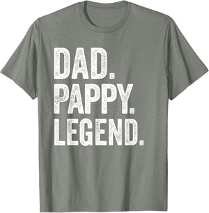 Dad Pappy Legend - Vintage Distressed Bold Pappy Graphic