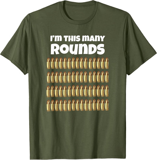 I'm This Many Rounds Funny 60th Birthday for Gun Lover