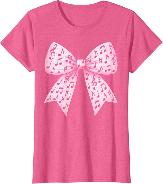 Coquette Music Teacher Toile Pink Bow Choir Music Teacher