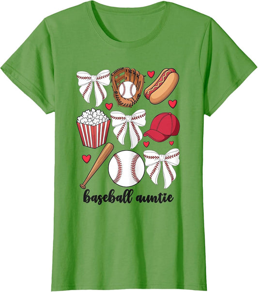 Baseball Auntie Coquette Bow Nephew Baseball Aunt