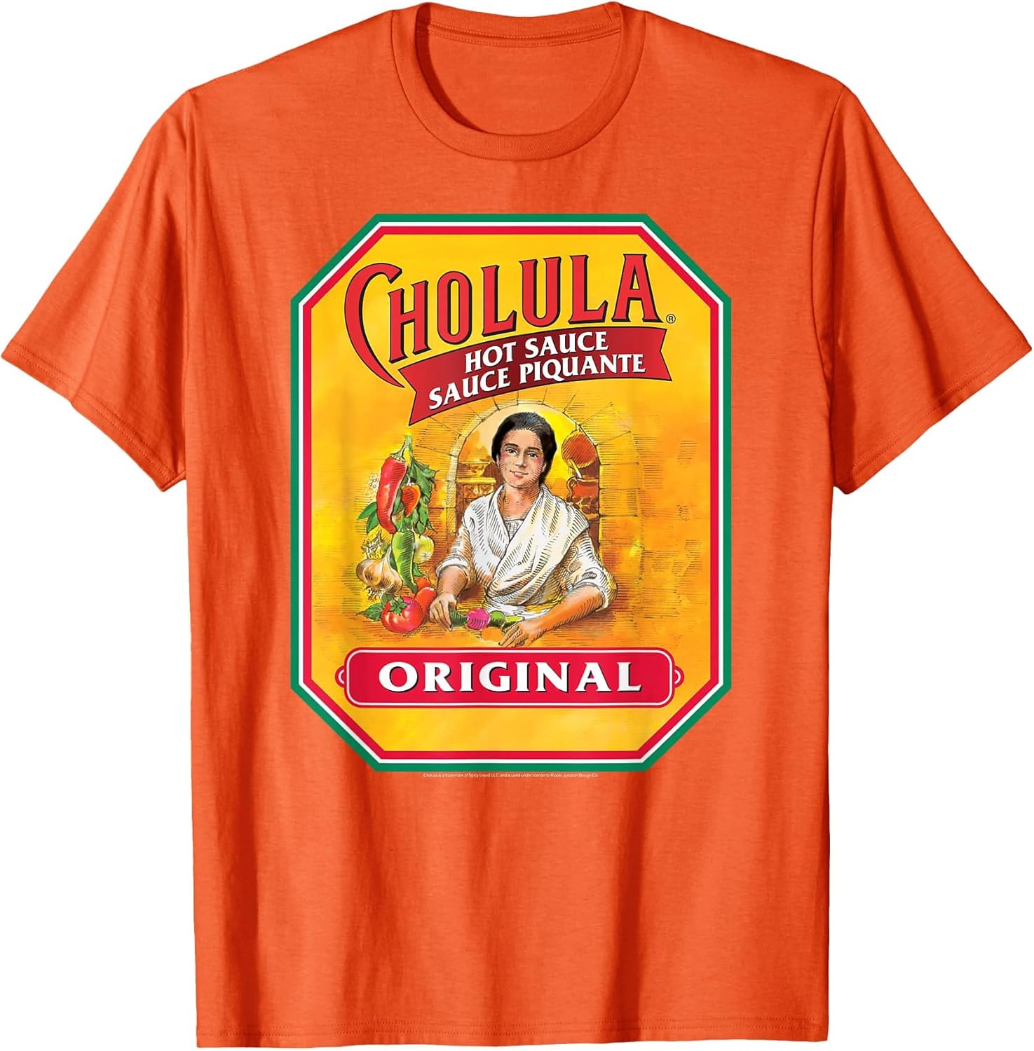 Cholula Hot Sauce Bottle Lable Casual Costume Foodies