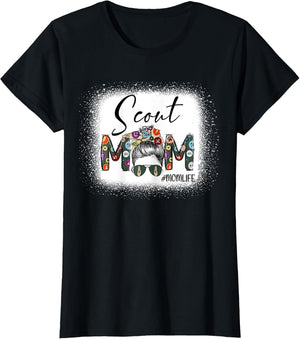 Scouting Scout Mom Life Messy Bun Hair Bleached Mother's Day