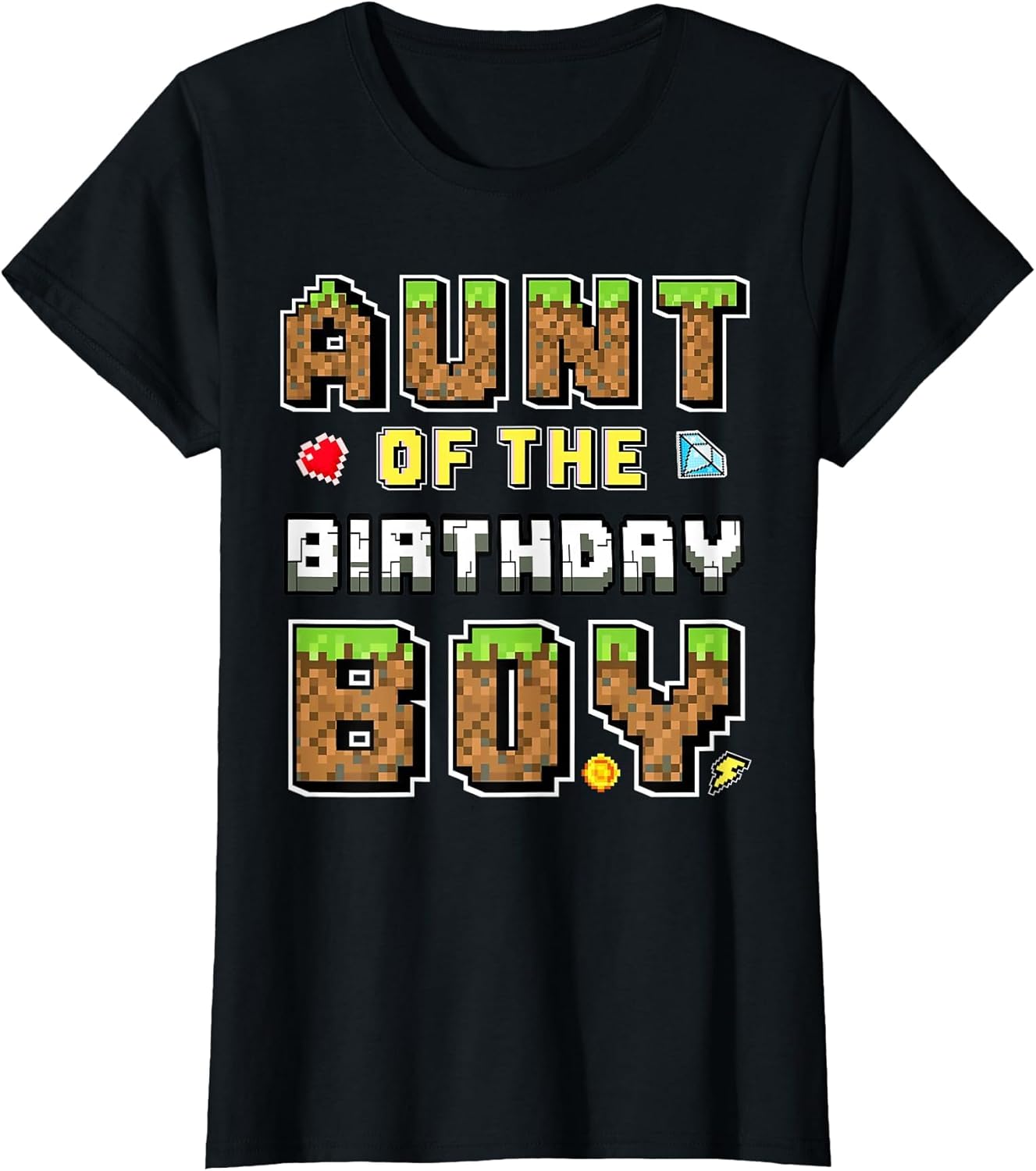 Aunt of The Birthday Boy Gamer Pixel Birthday Party Matching