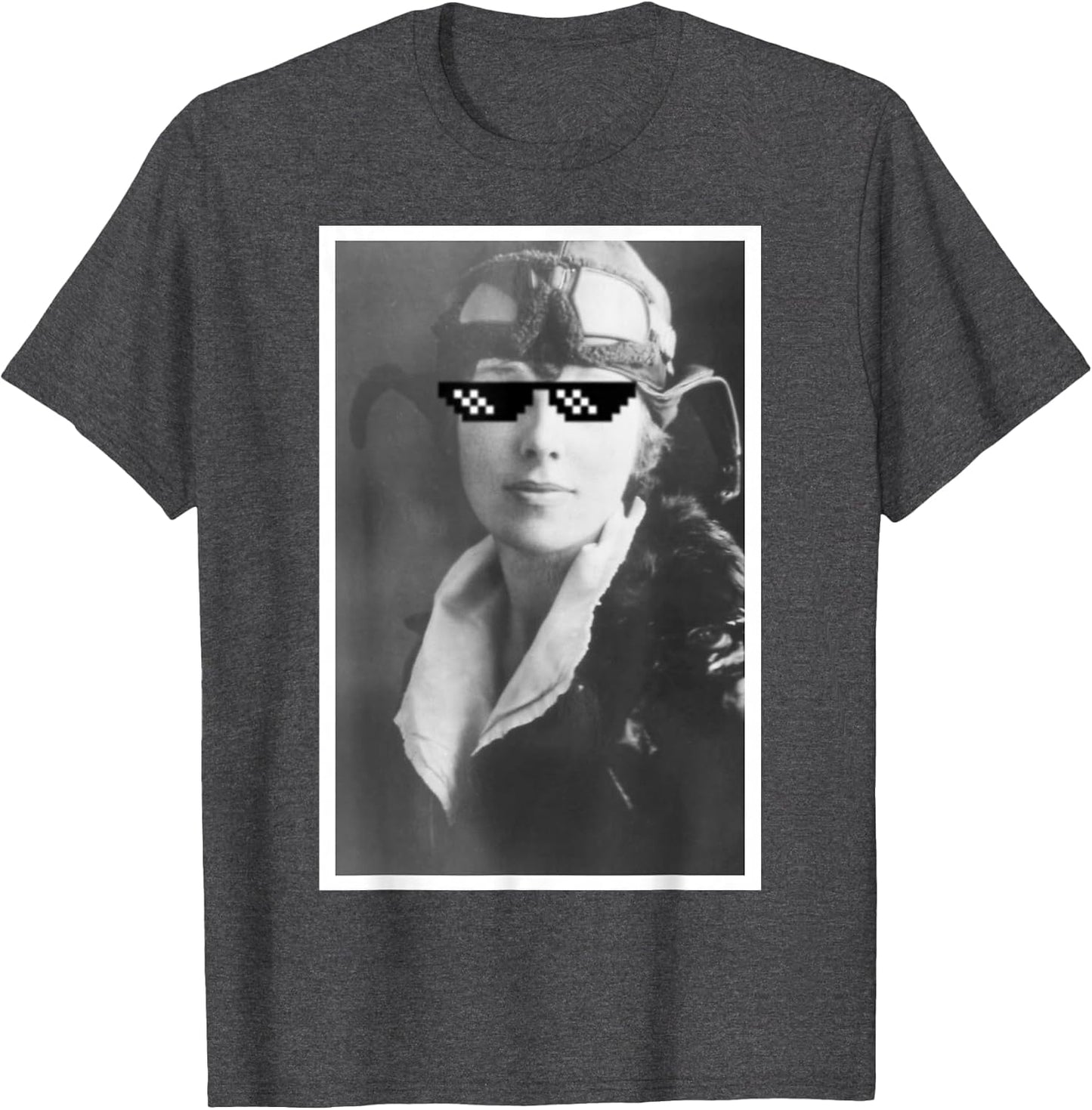 Funny Amelia Earhart Internet Meme Sunglasses T Shirt