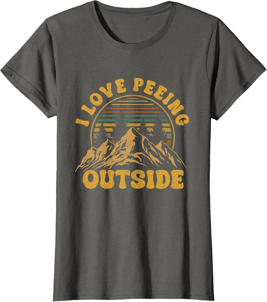 I Love Peeing Outside Funny Camping Shirts Hiking